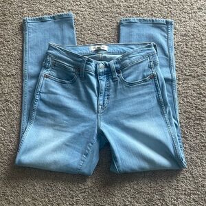 Madewell Women's Mid-Rise Stovepipe cropped jeans